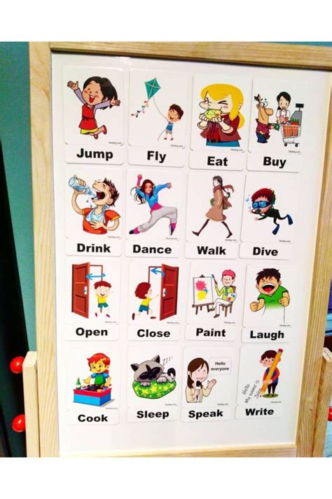 Manyetik ingilizce Kelime Kartları Okuling.